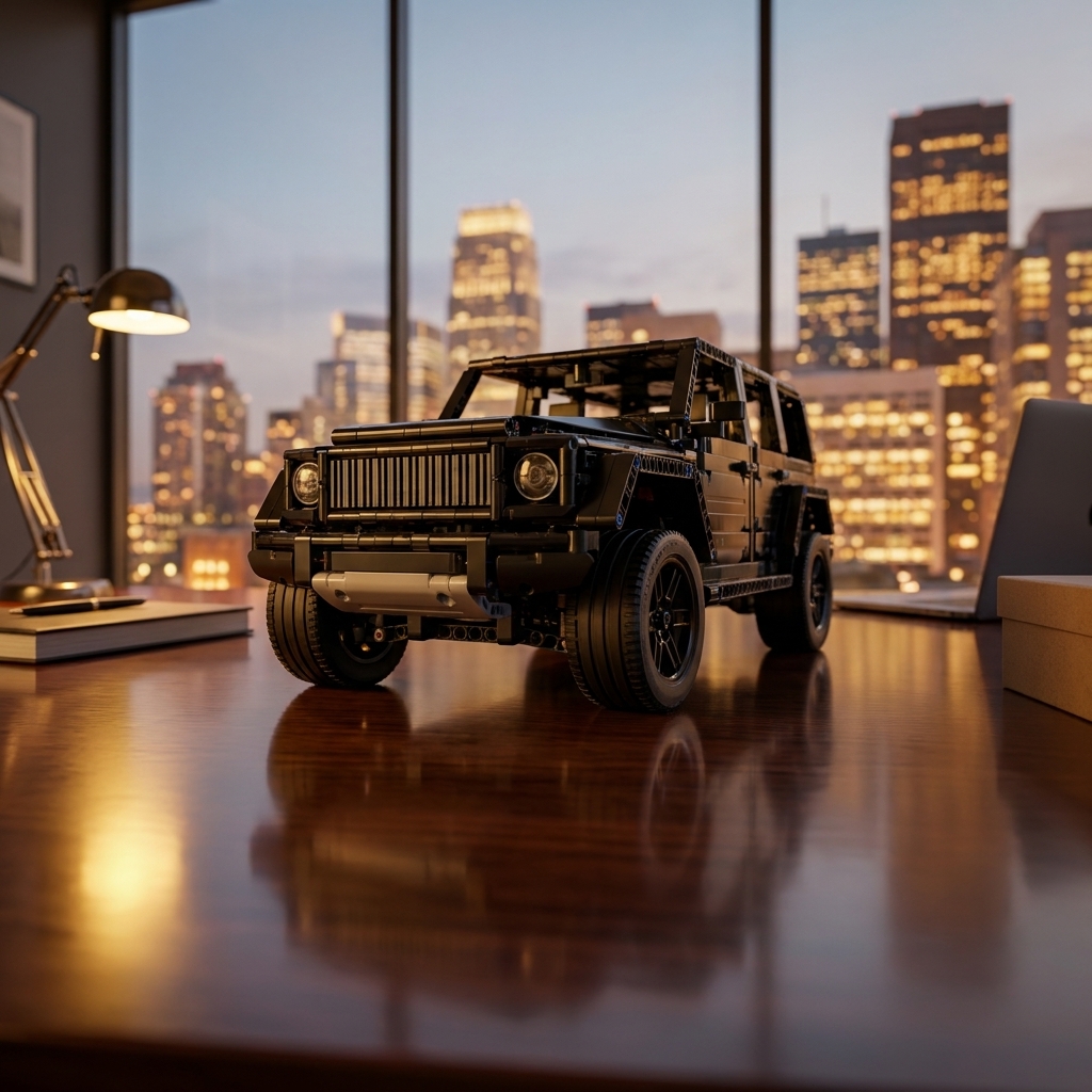 Siêu xe mô hình G63 AMG tỷ lệ 1:24 bằng kim loại màu đen