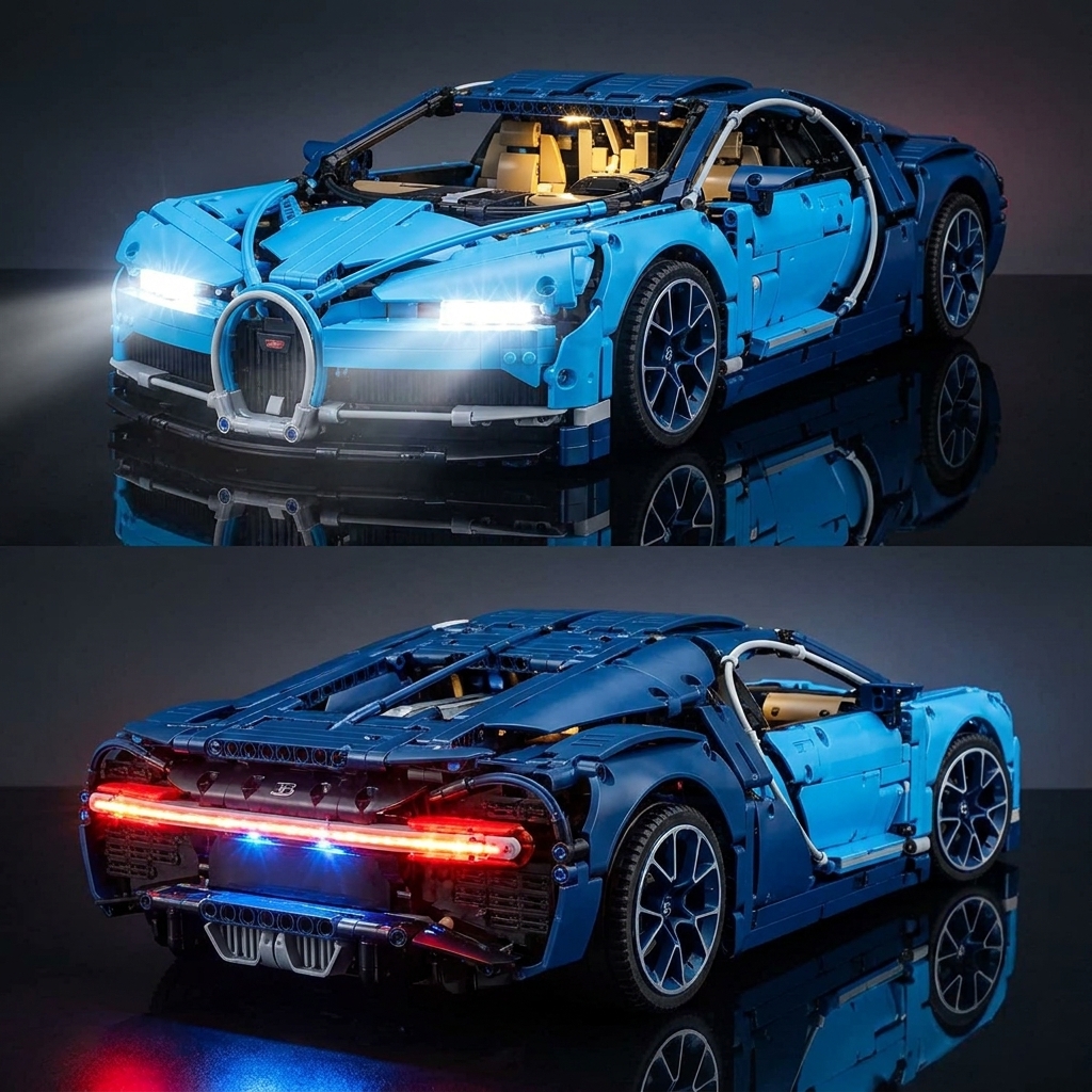 Xe Mô Hình Lắp Ráp Bugatti Chiron Super Sport NOCA 1388 Mảnh Ghép Tỷ Lệ 1:14 - Ảnh 2