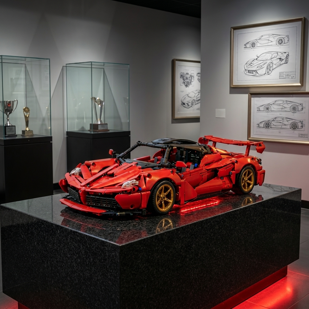 Đồ Chơi Mô Hình Lắp Ráp Siêu Xe Ô Tô Ferrari Đỏ 1:14 (1388 Mảnh) - Ảnh 6