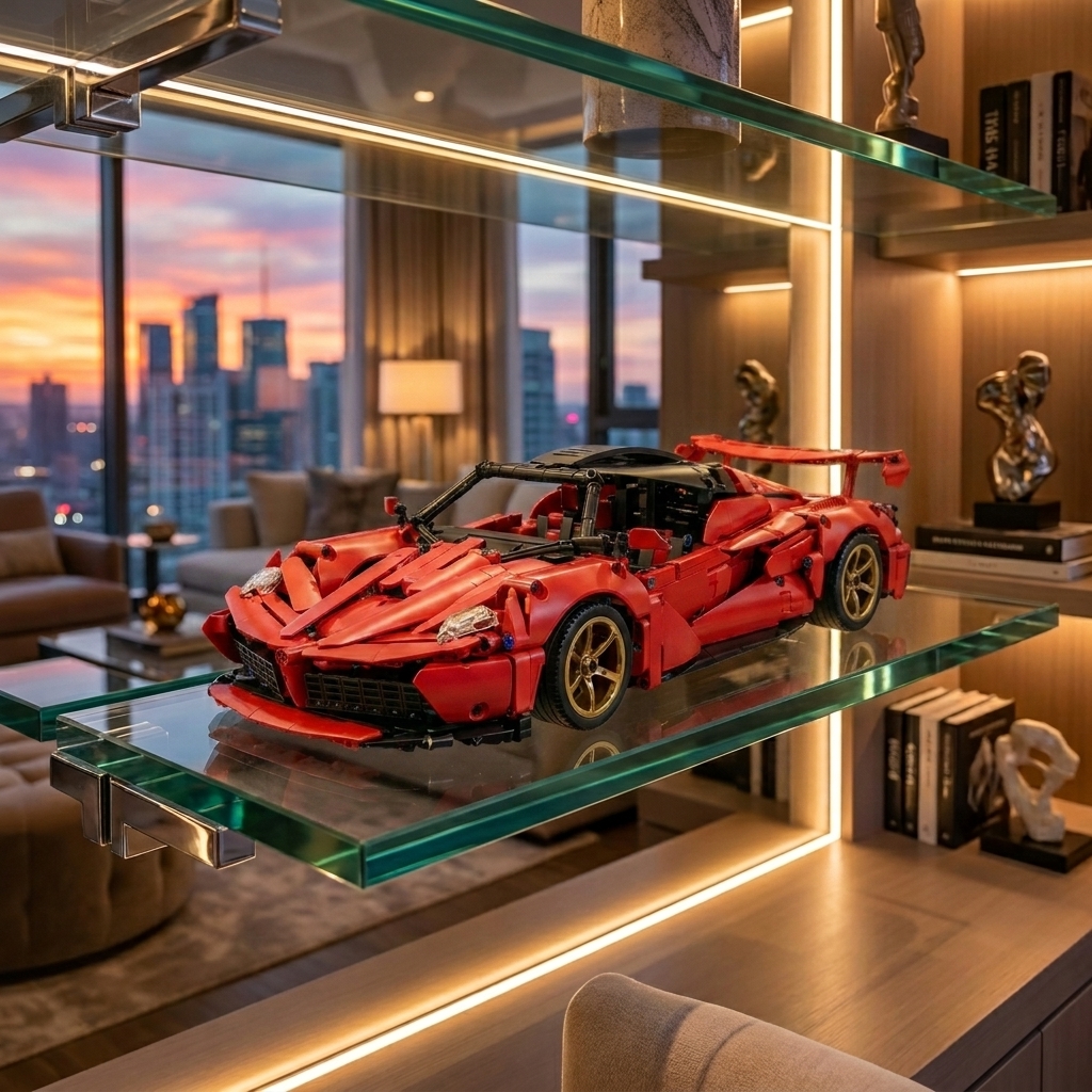 Đồ Chơi Mô Hình Lắp Ráp Siêu Xe Ô Tô Ferrari Đỏ 1:14 (1388 Mảnh) - Ảnh 4