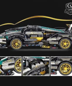Xe đua Oto V12 Vàng Đen tỉ lệ 1:14